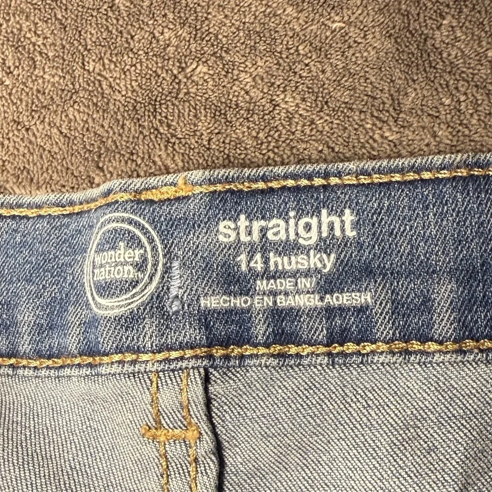Wonder Nation Boys Husky 14 Light Blue Straight Jeans